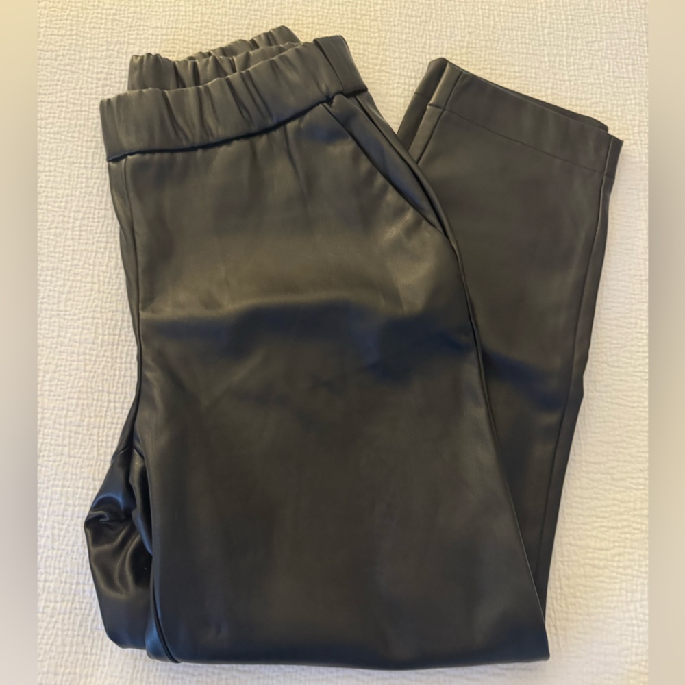 Black leather pants